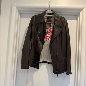 Elegant Dark Brown Leather Jacket